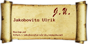 Jakobovits Ulrik névjegykártya